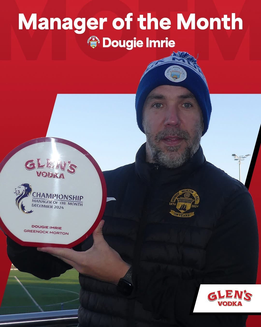 Dougie Imrie Named Championship Manager of the Month for December 2024